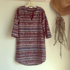 Print shift dress